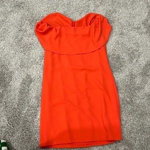 charles henry coral of shoulder dress